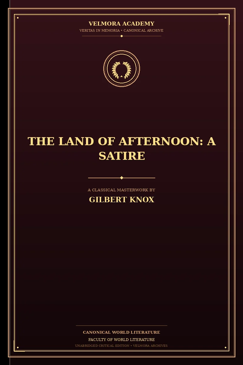 Cover of The Land of Afternoon: A Satire