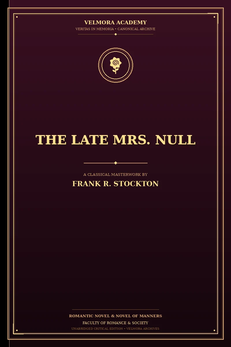 Cover of The Late Mrs. Null