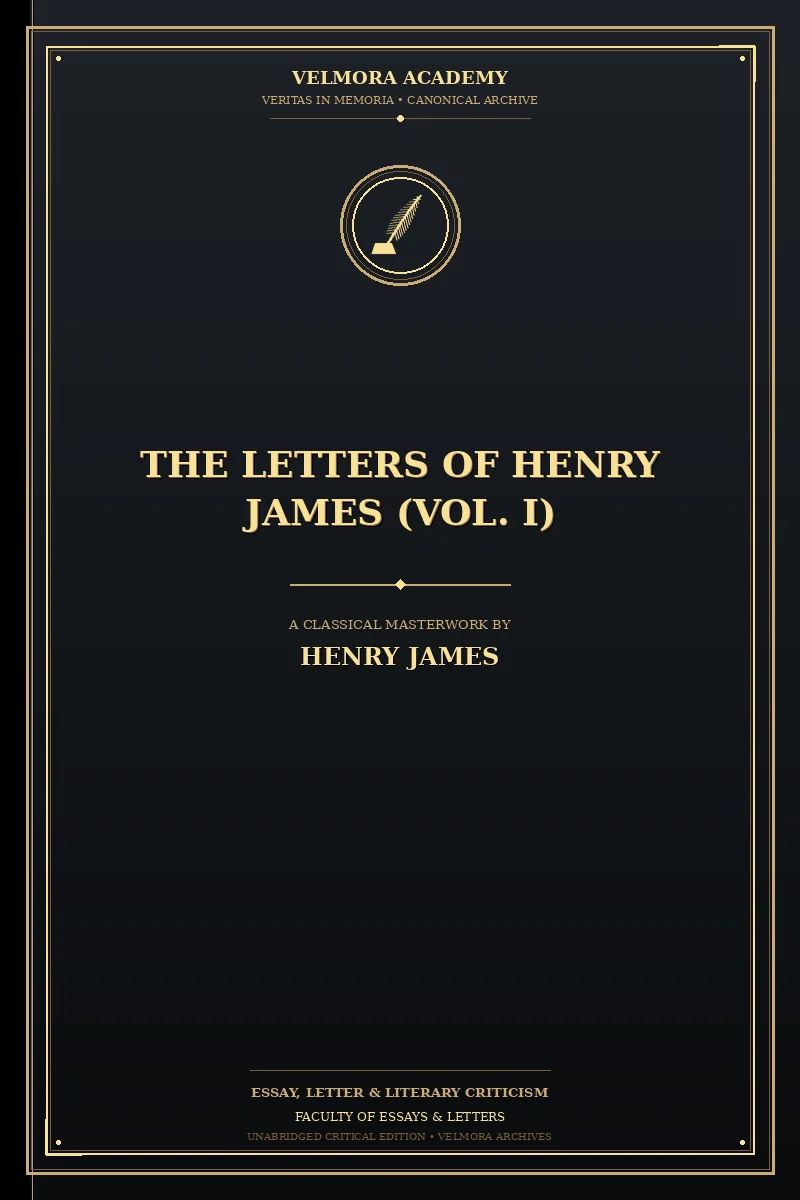 Cover of The Letters of Henry James (Vol. I)