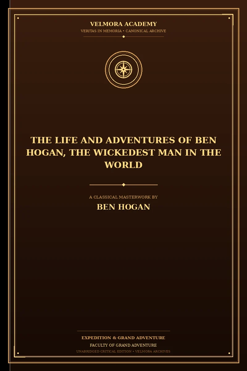 Cover of The Life and Adventures of Ben Hogan, the Wickedest Man in the World