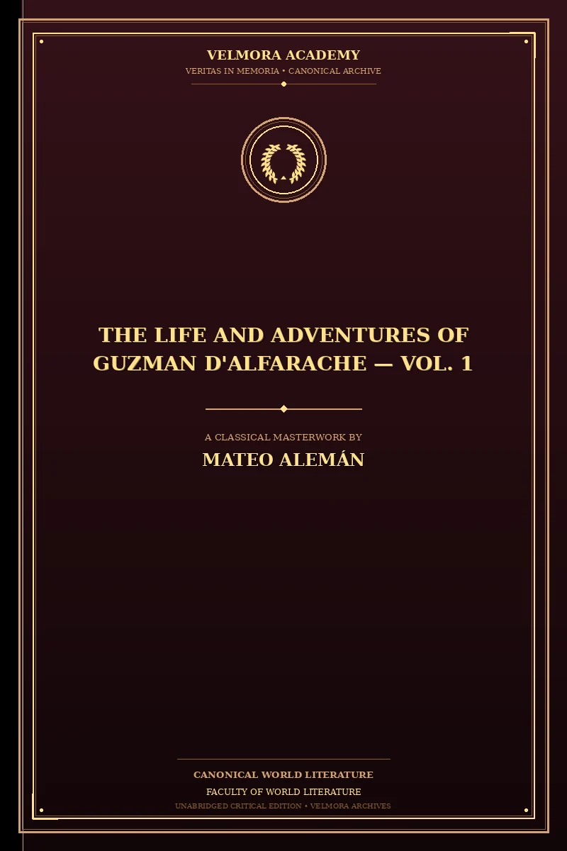Cover of The Life and Adventures of Guzman D'Alfarache — Vol. 1