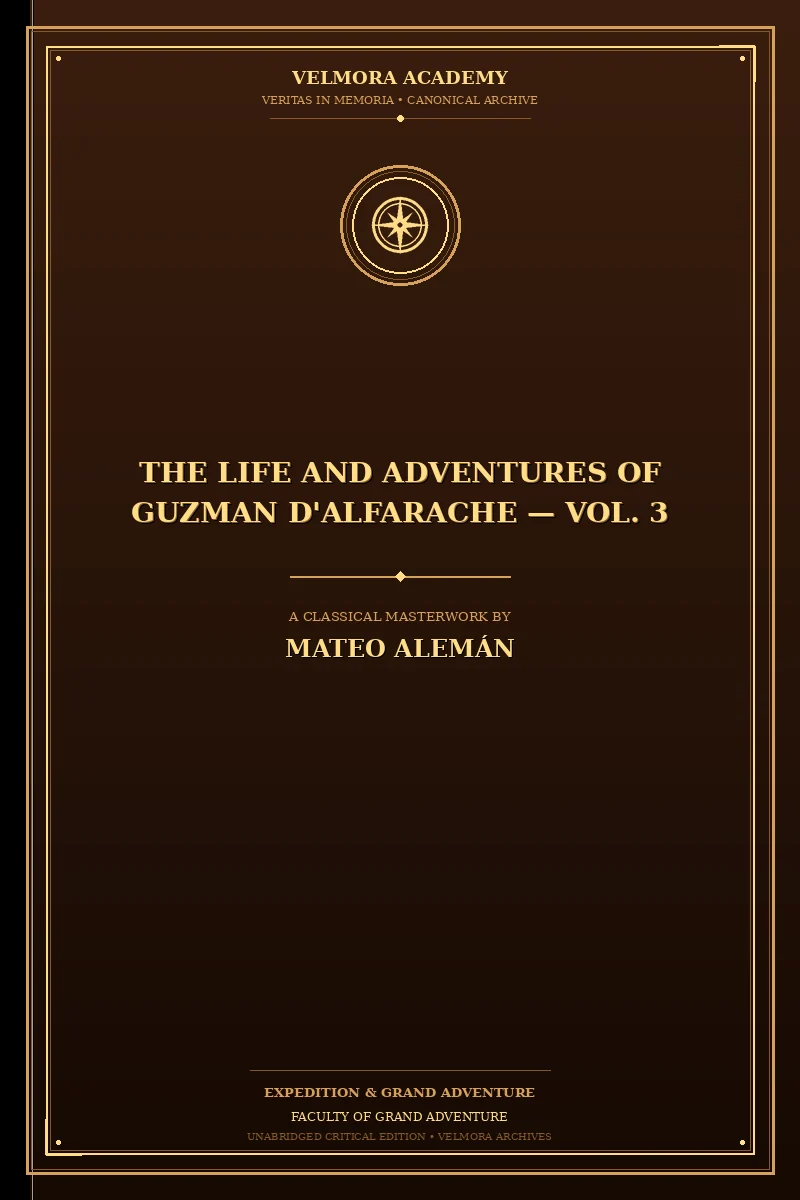 Cover of The Life and Adventures of Guzman D'Alfarache — Vol. 3
