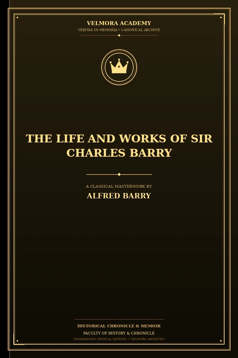 The life and works of Sir Charles Barry