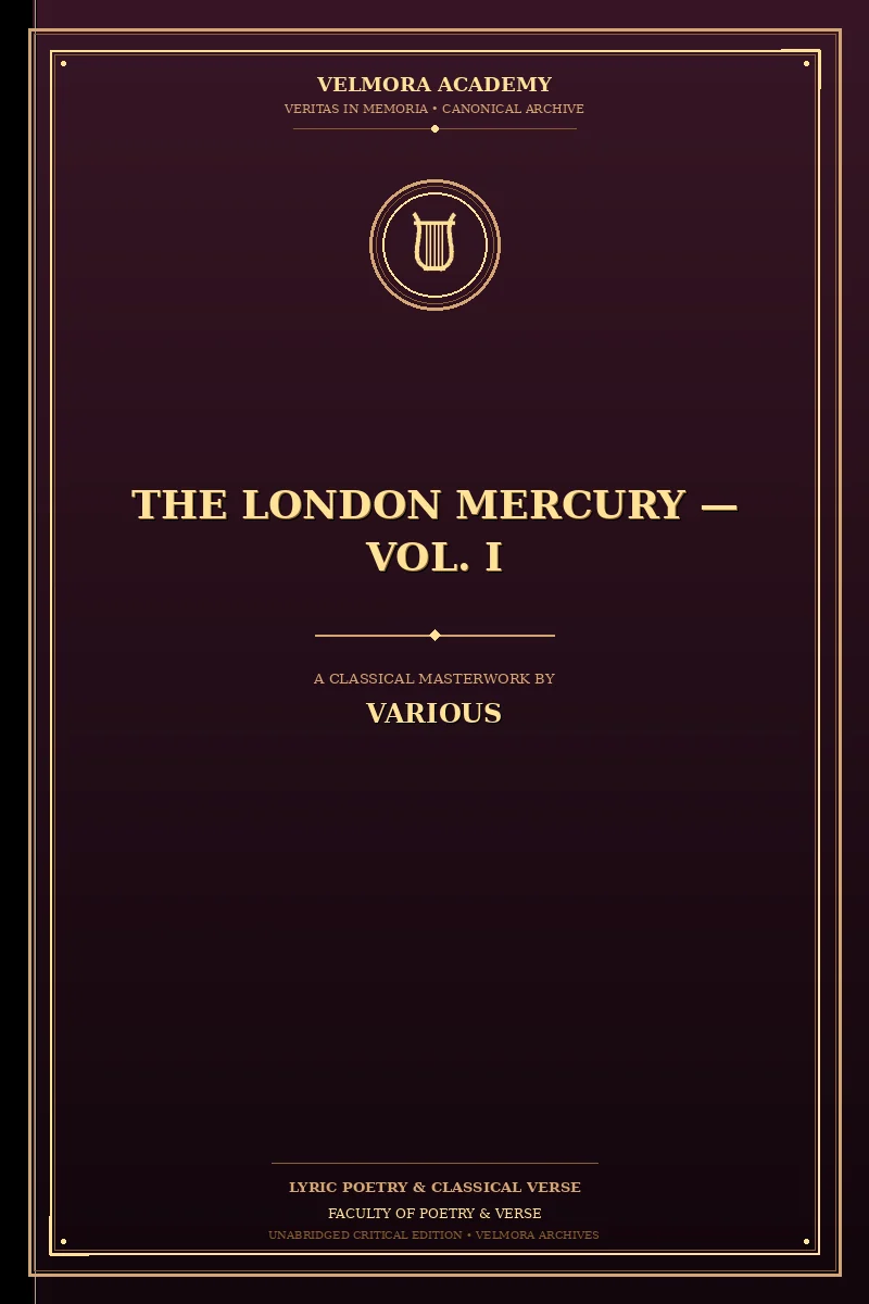 The London Mercury — Vol. I