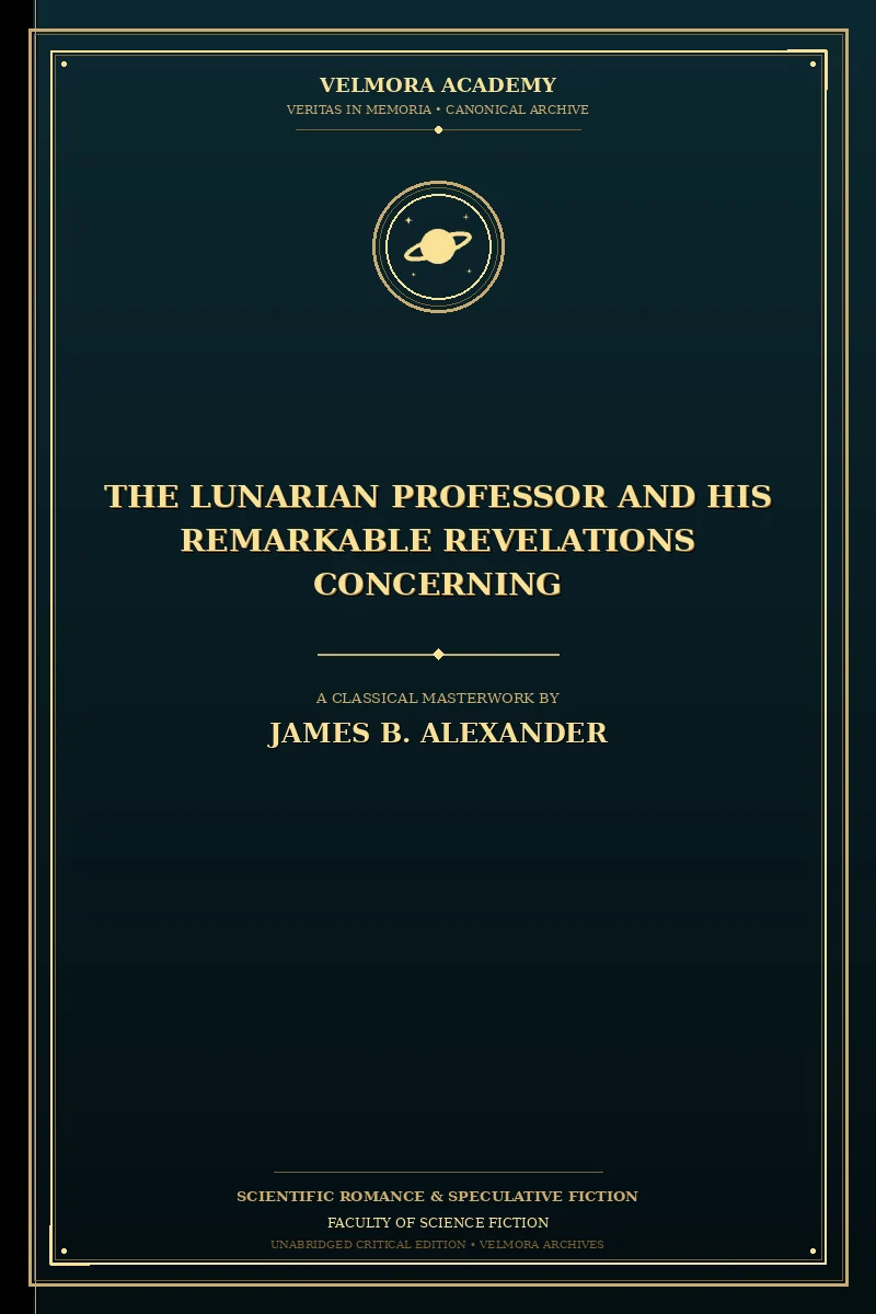 The Lunarian Professor and His Remarkable Revelations Concerning