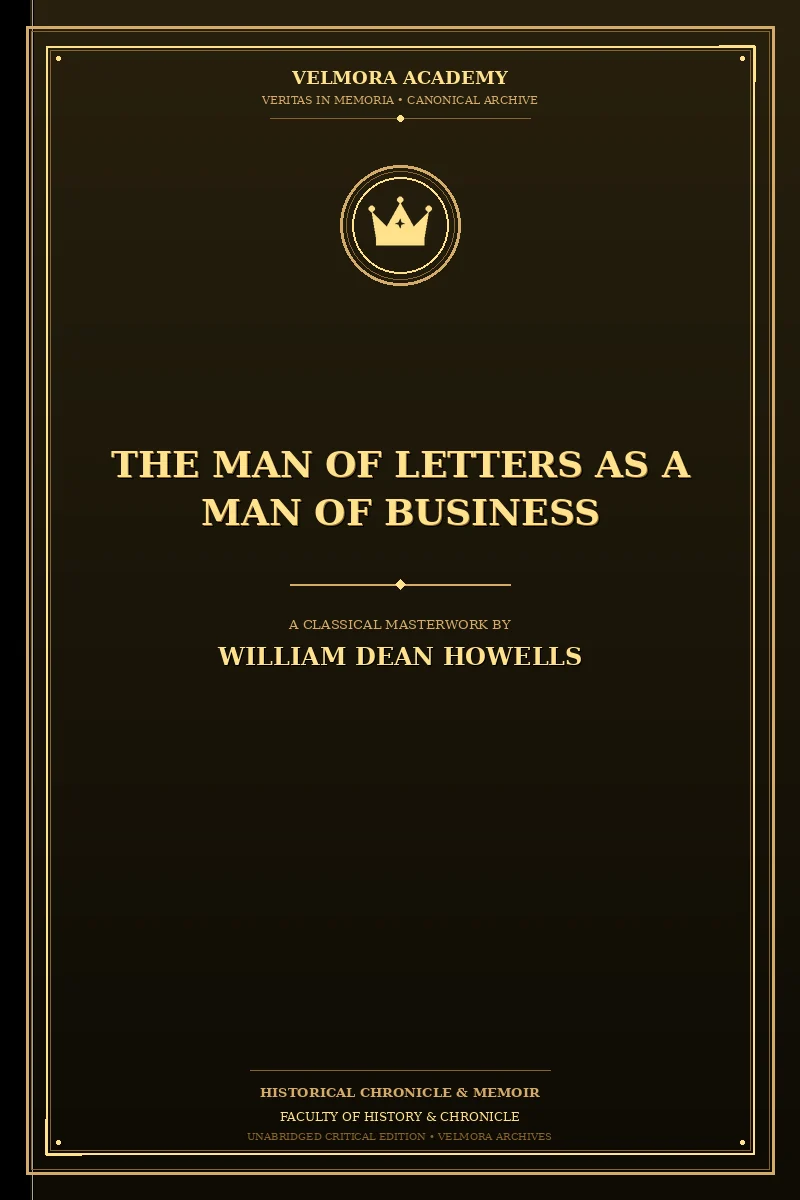 Cover of The Man of Letters as a Man of Business