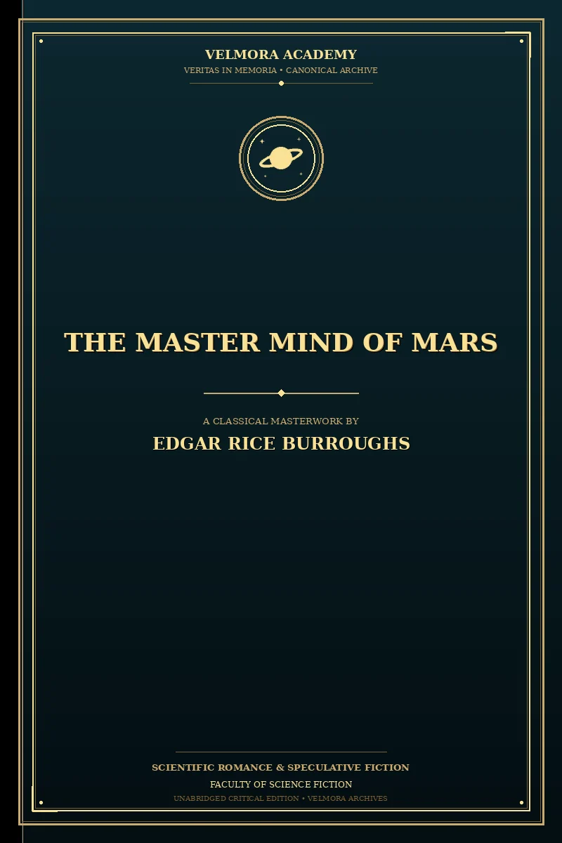Cover of The master mind of Mars