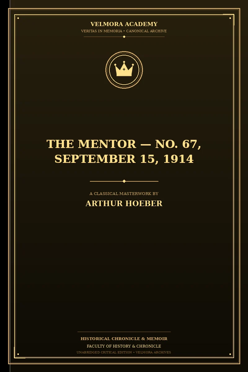Cover of The Mentor — No. 67, September 15, 1914