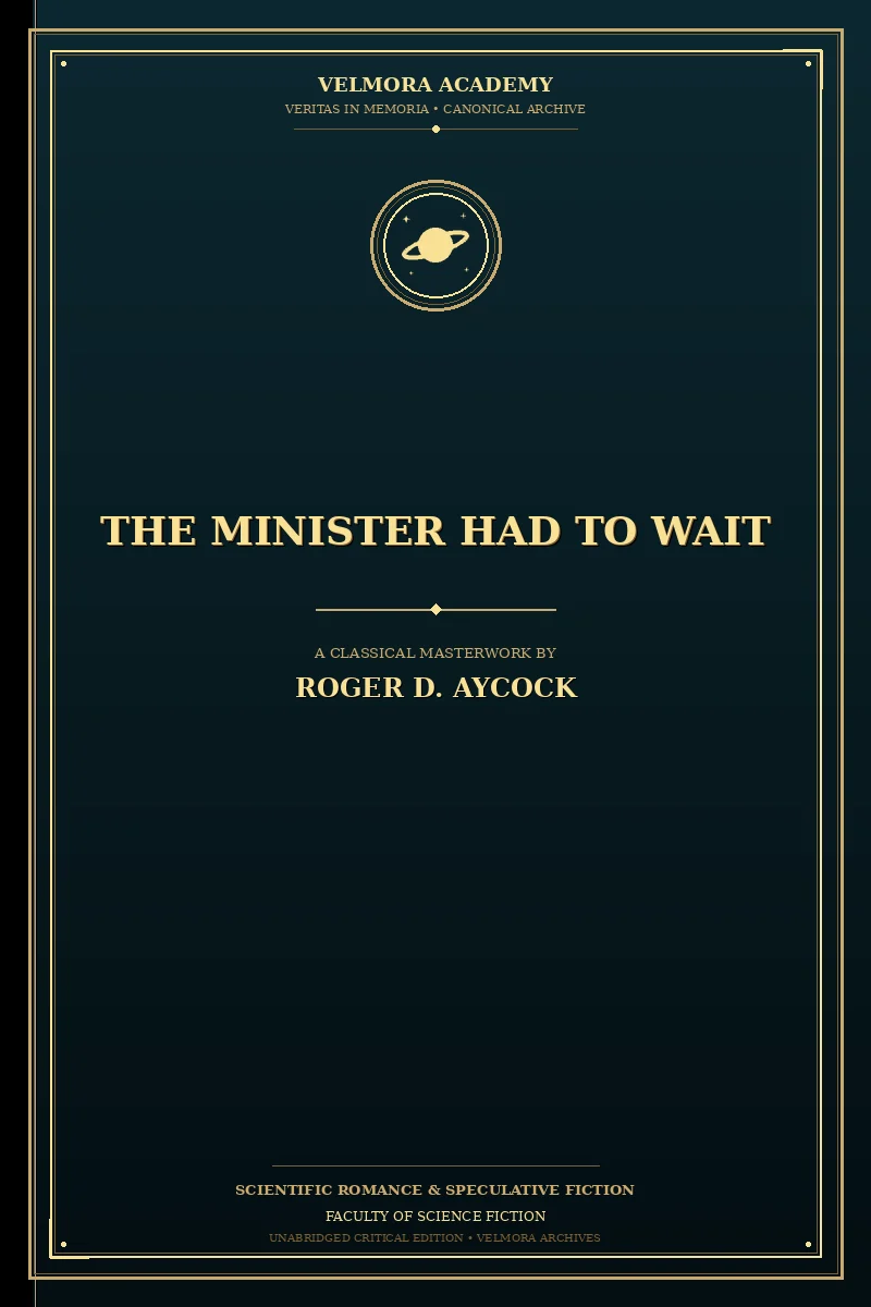 Cover of The minister had to wait