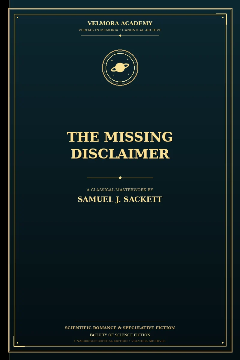 Cover of The Missing Disclaimer