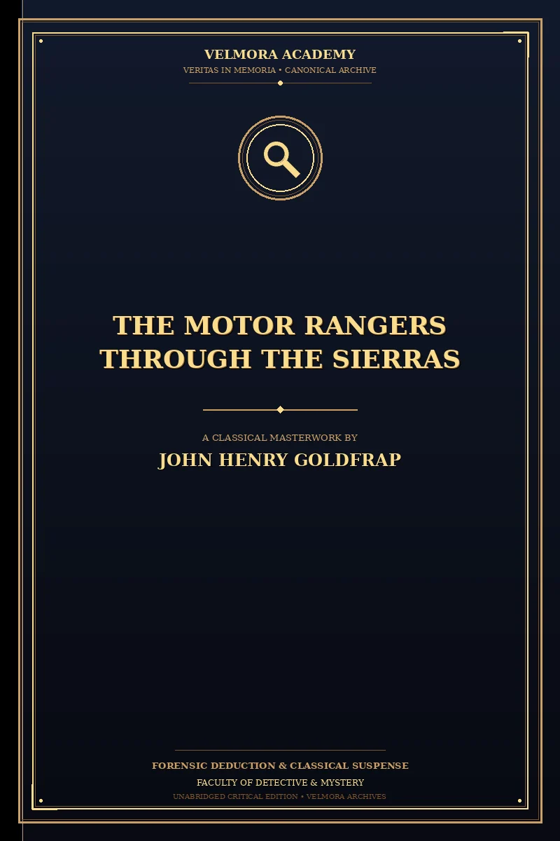 Cover of The Motor Rangers Through the Sierras