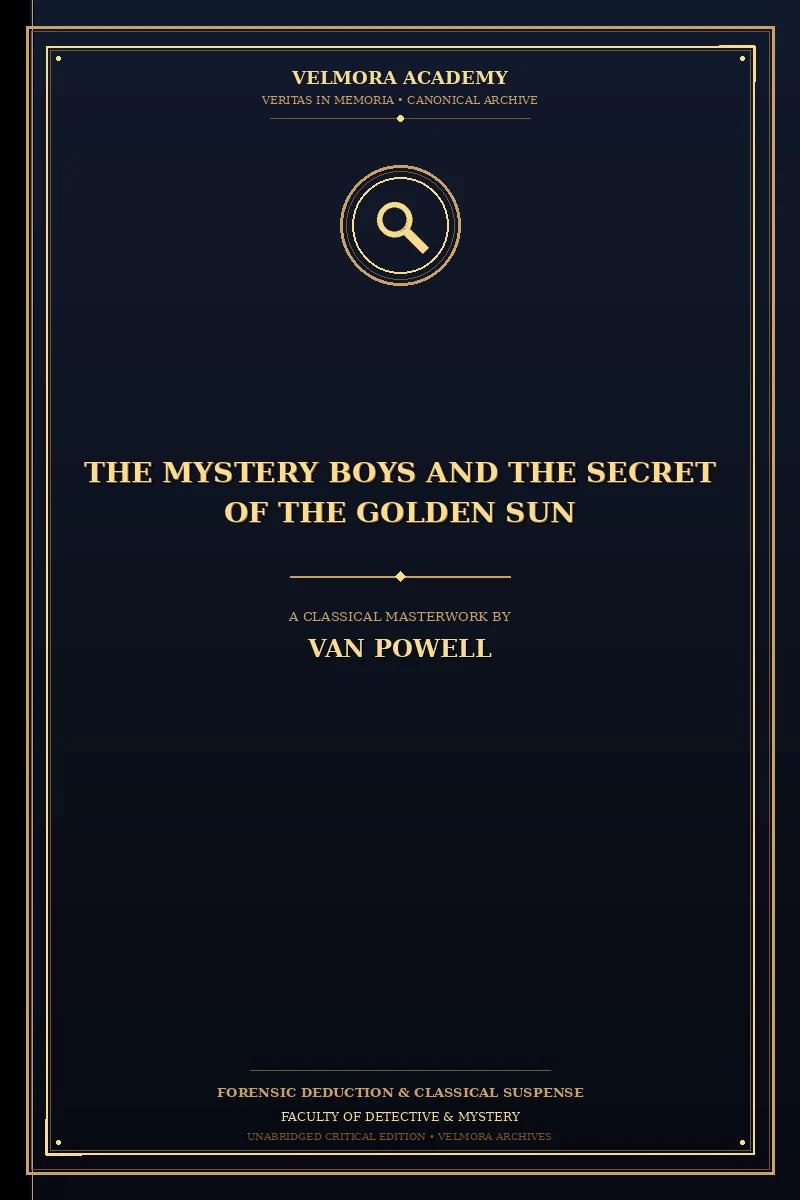 Cover of The Mystery Boys and the Secret of the Golden Sun