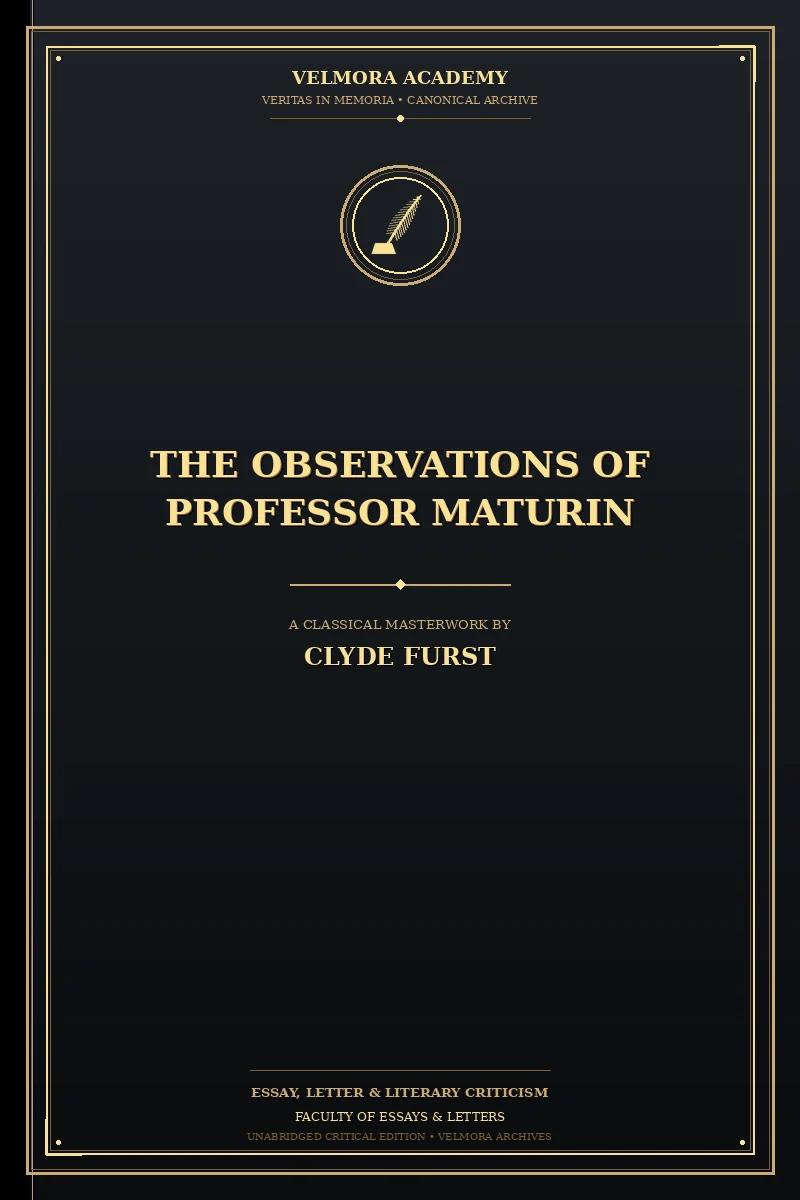 The Observations of Professor Maturin