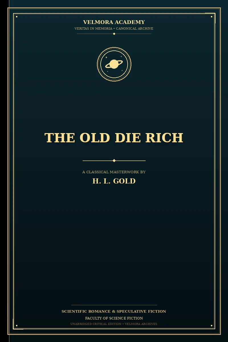 Cover of The Old Die Rich