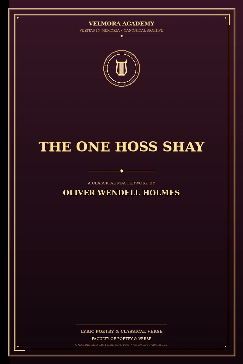 Cover of The One Hoss Shay