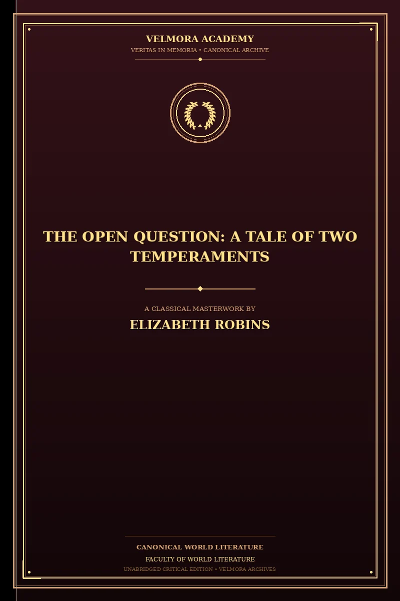 Cover of The Open Question: A Tale of Two Temperaments