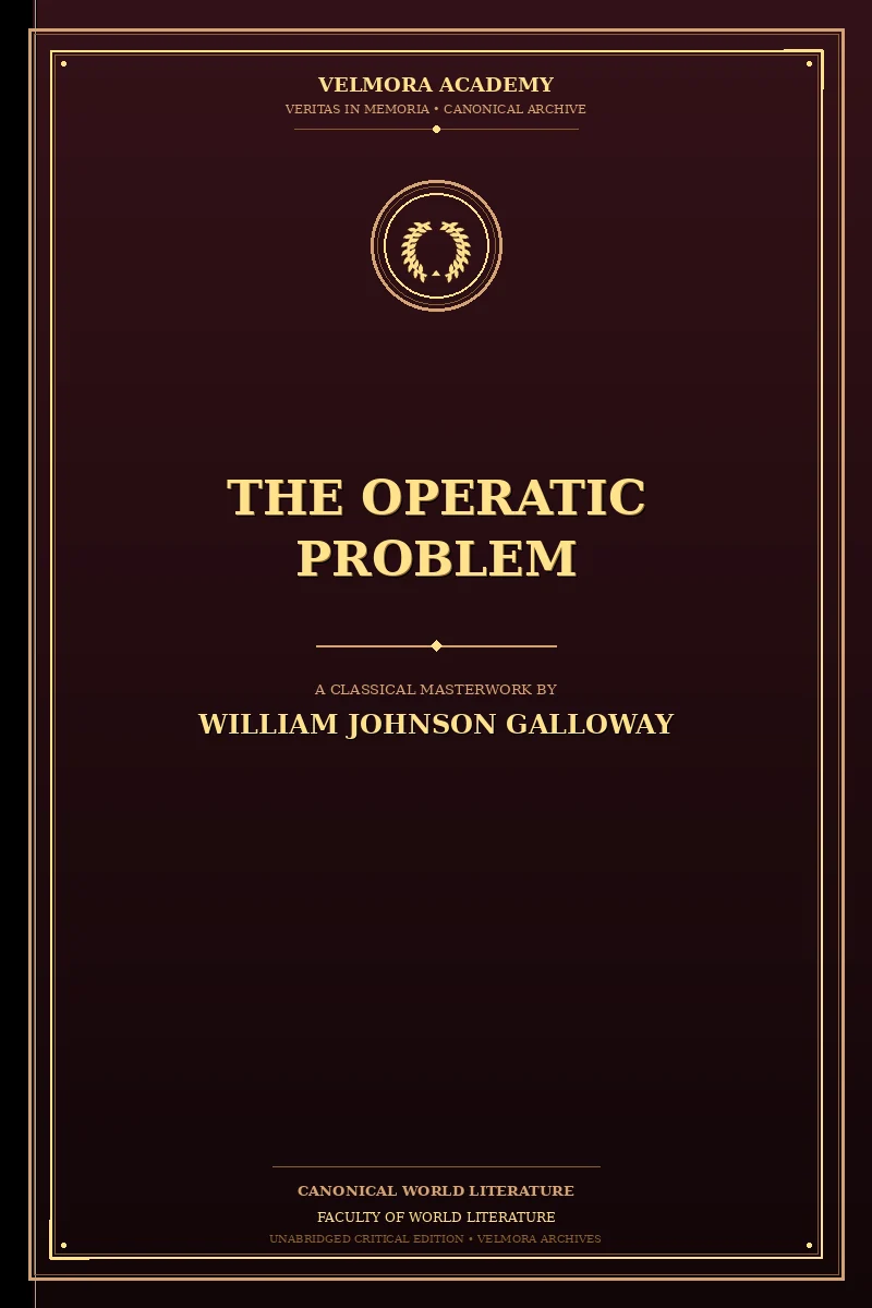 Cover of The Operatic Problem