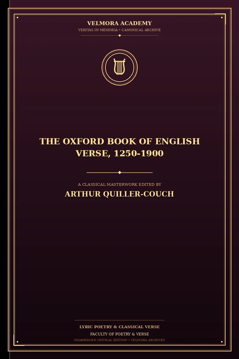 Cover of The Oxford Book of English Verse, 1250-1900
