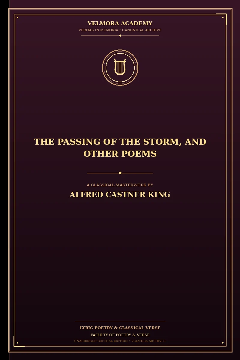 Cover of The Passing of the Storm, and Other Poems
