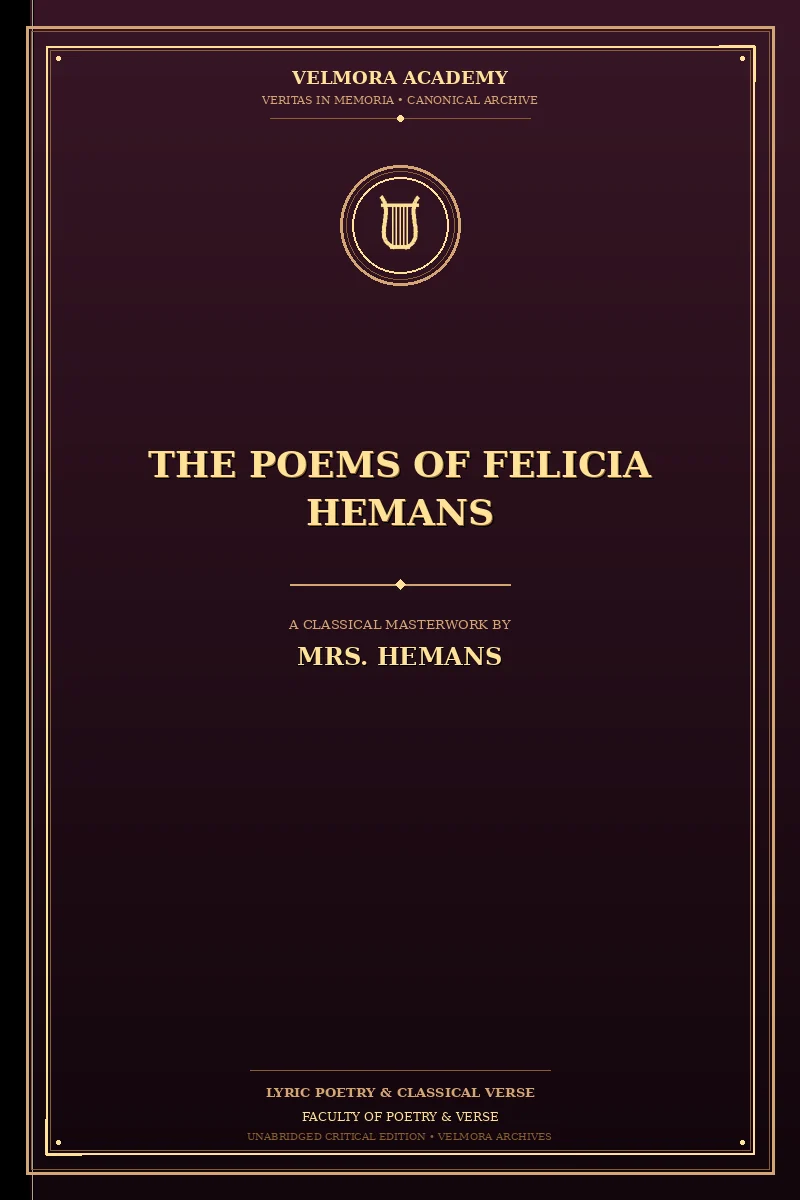 Cover of The Poems of Felicia Hemans