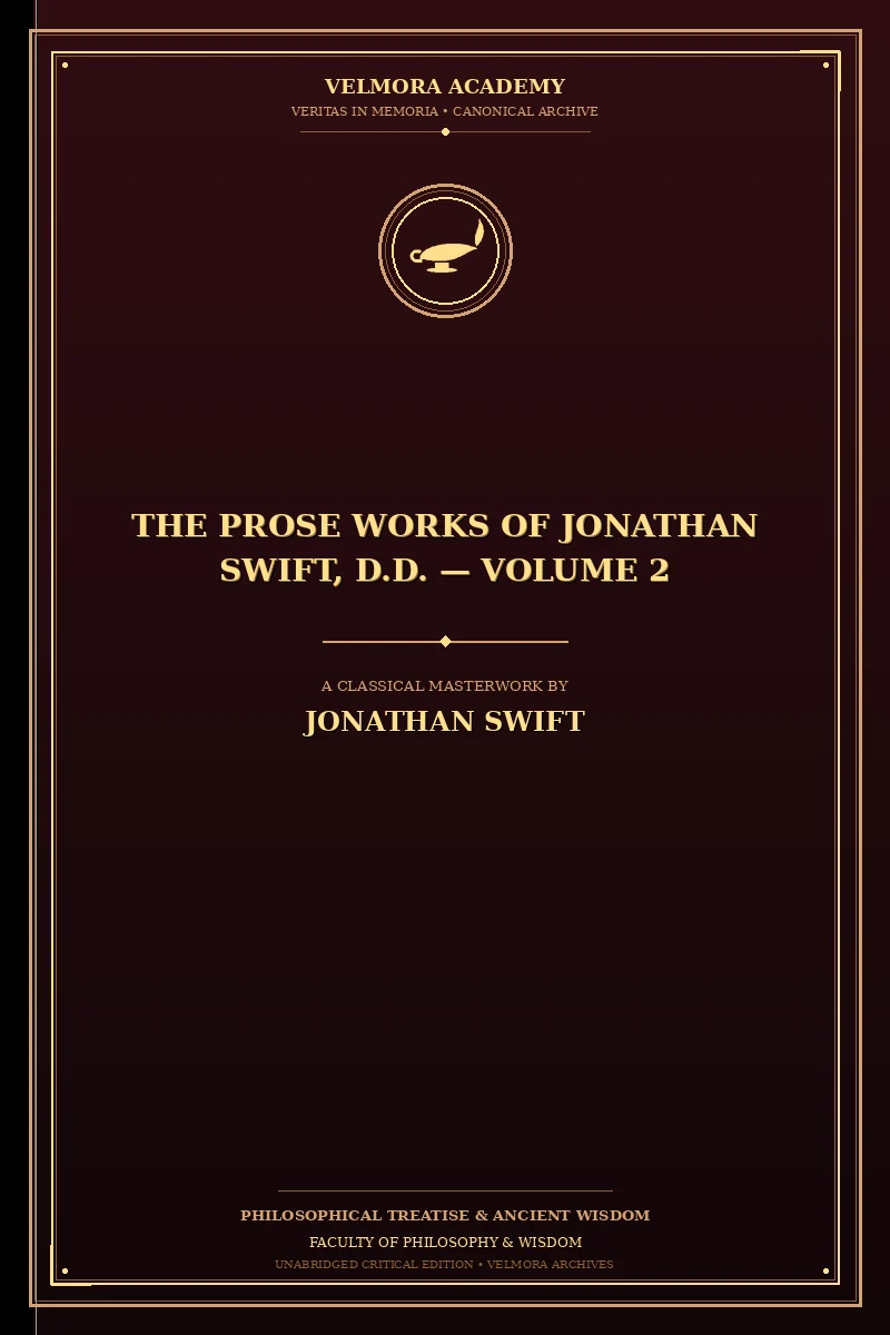 Cover of The Prose Works of Jonathan Swift, D.D. — Volume 2