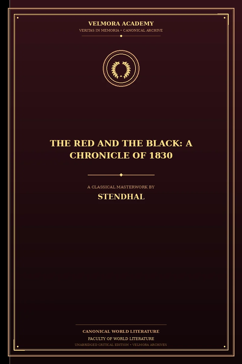 Cover of The Red and the Black: A Chronicle of 1830
