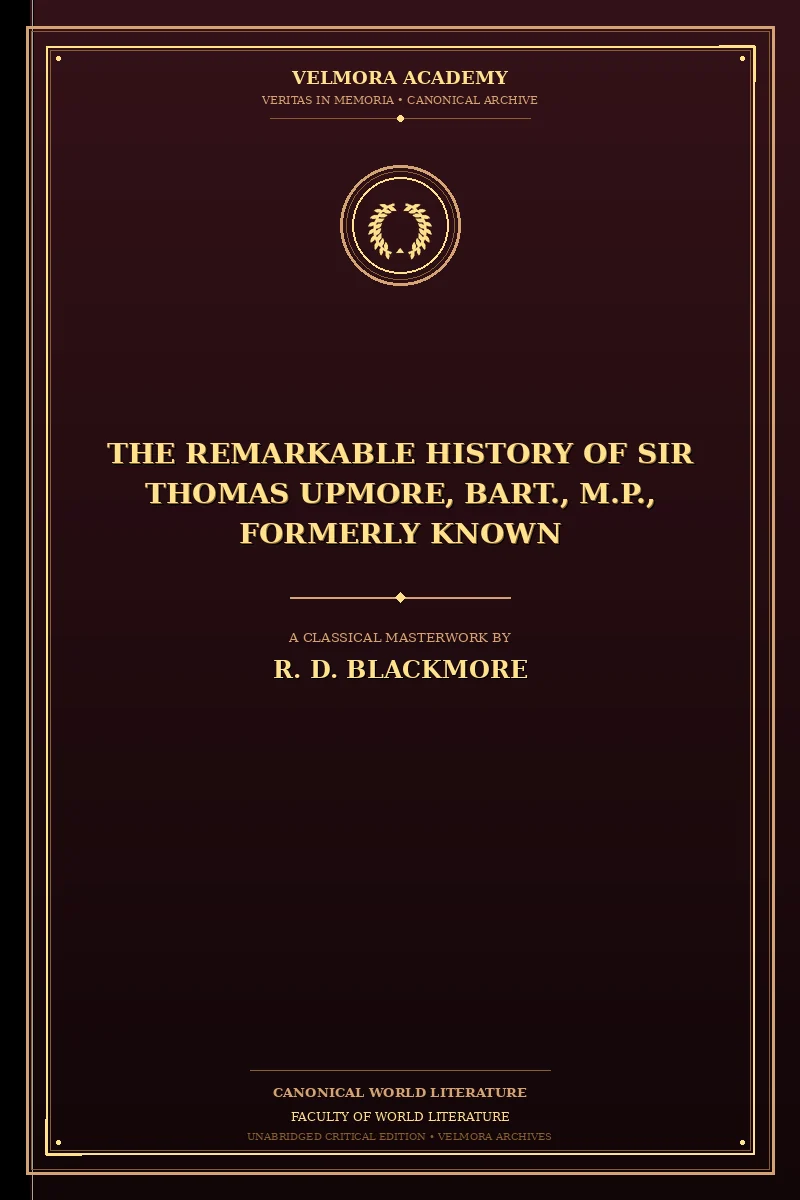 The Remarkable History of Sir Thomas Upmore, Bart., M.P., Formerly Known