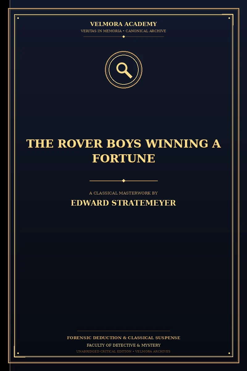 Cover of The Rover Boys winning a fortune