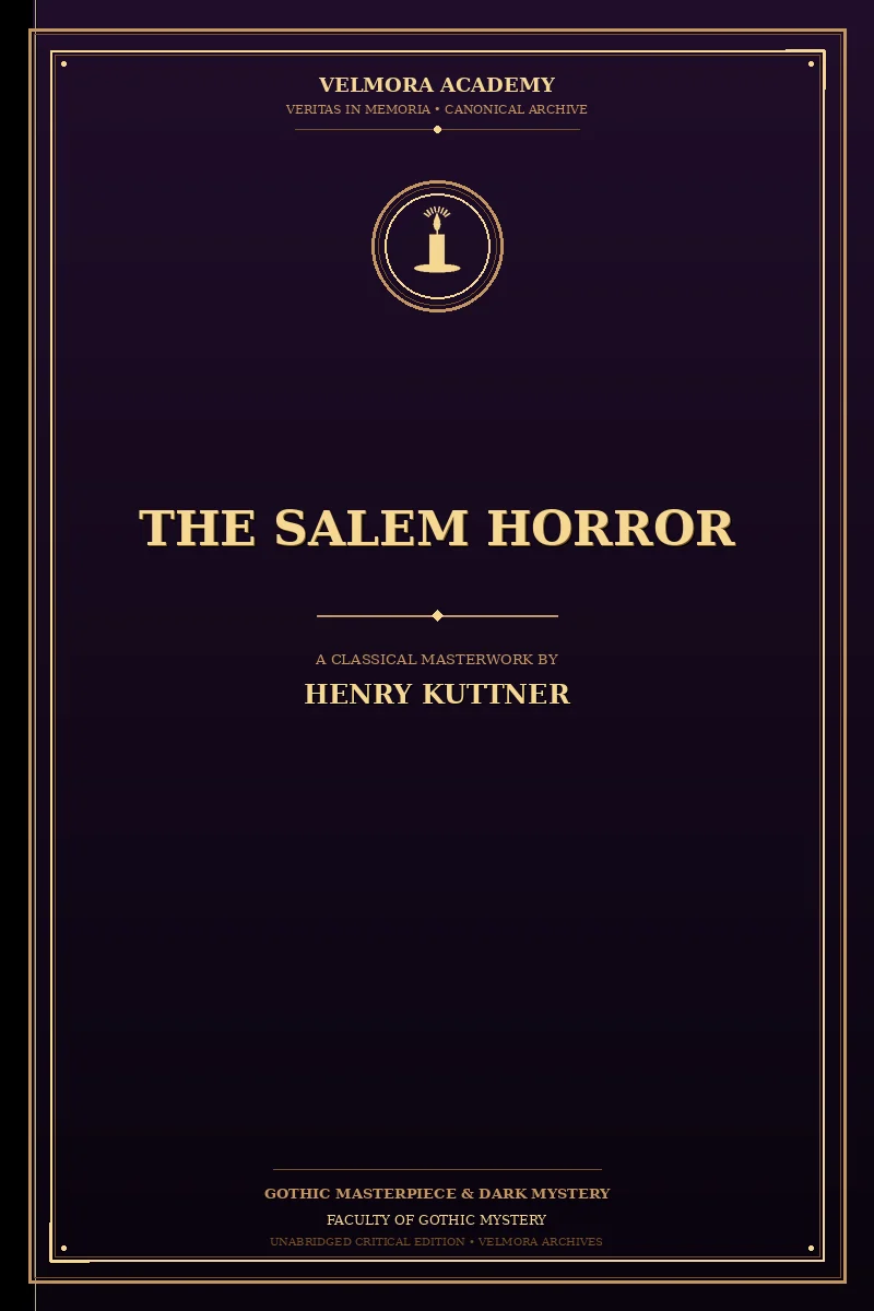 Cover of The Salem horror