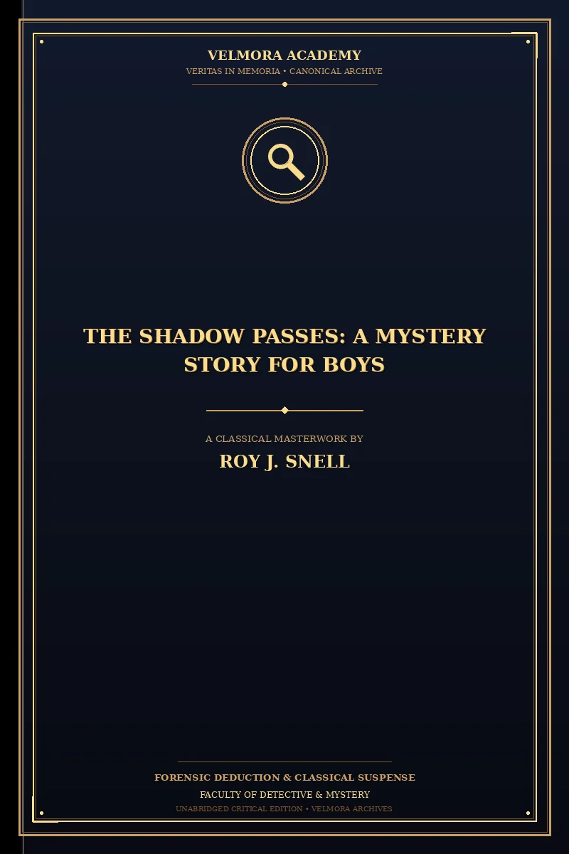 Cover of The Shadow Passes: A Mystery Story for Boys