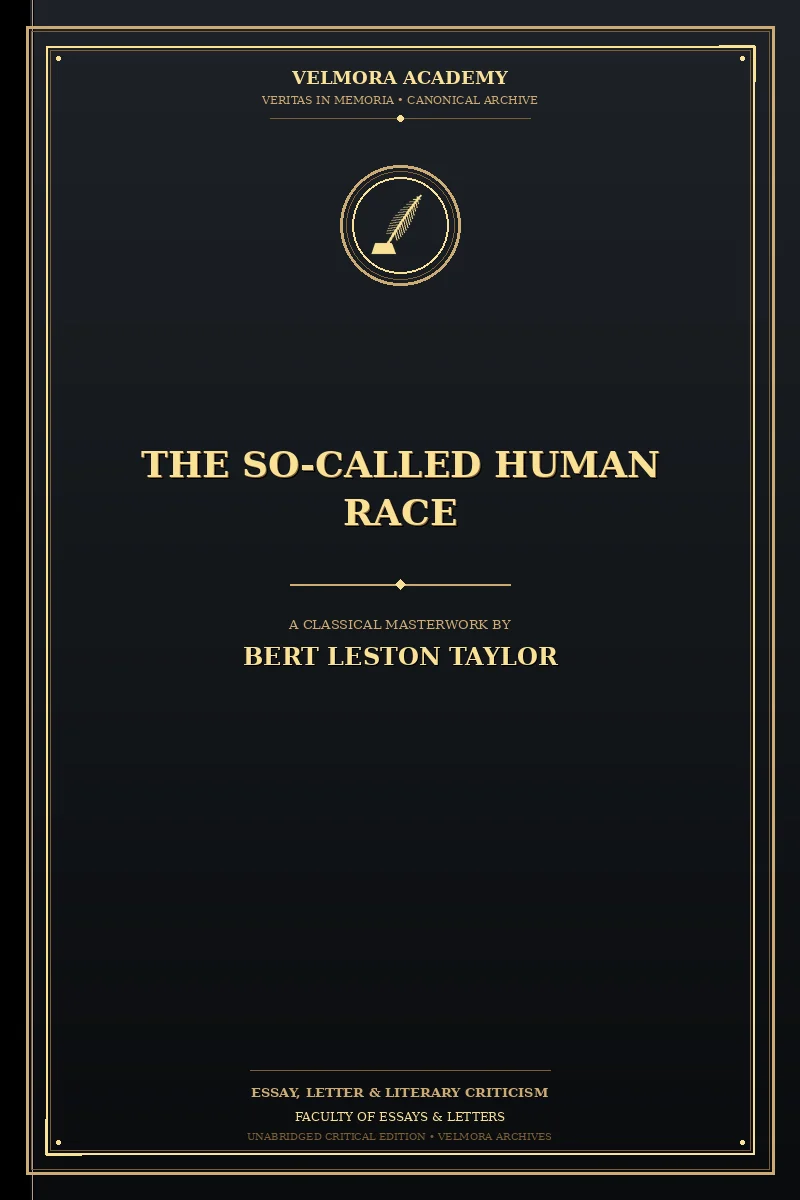 Cover of The So-Called Human Race