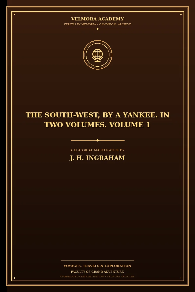 The South-West, by a Yankee. In Two Volumes. Volume 1