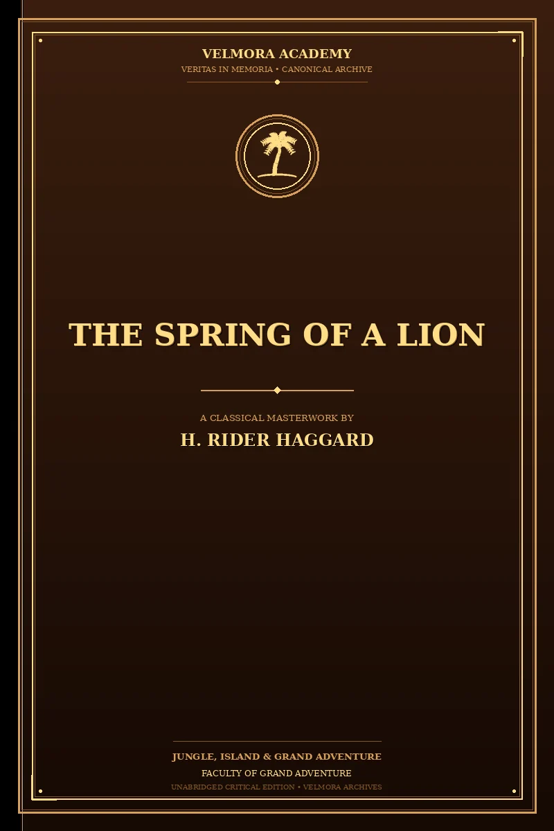 Cover of The Spring of a Lion