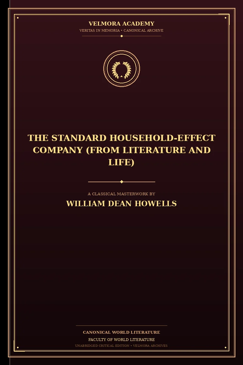 Cover of The Standard Household-Effect Company (from Literature and Life)