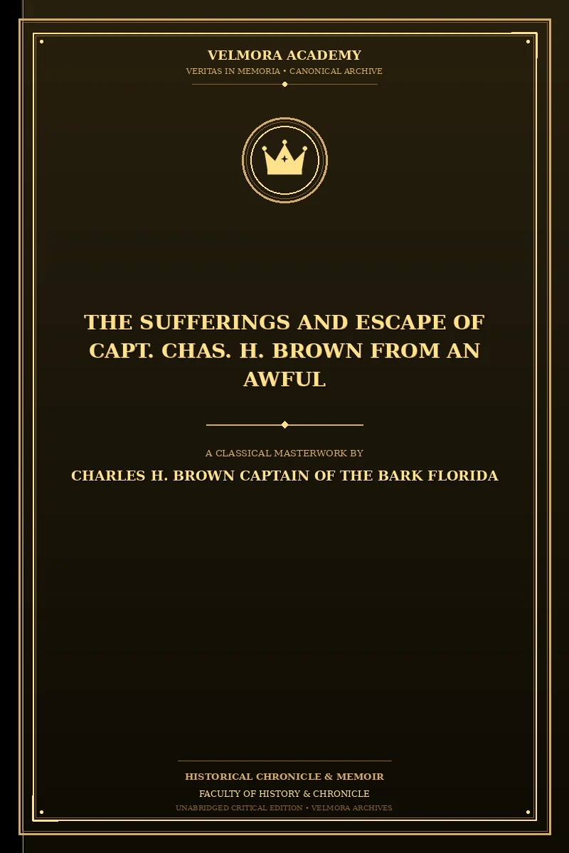 The Sufferings and Escape of Capt. Chas. H. Brown From an Awful