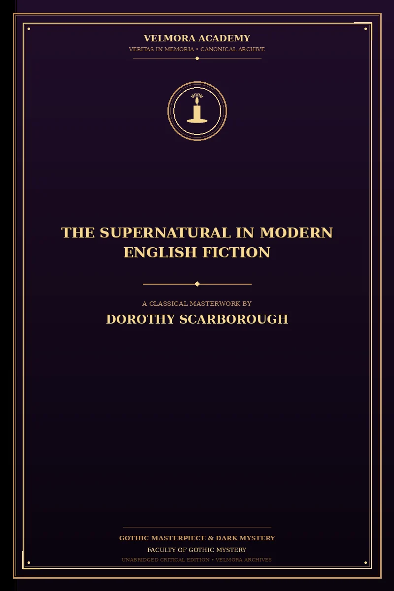 The Supernatural in Modern English Fiction