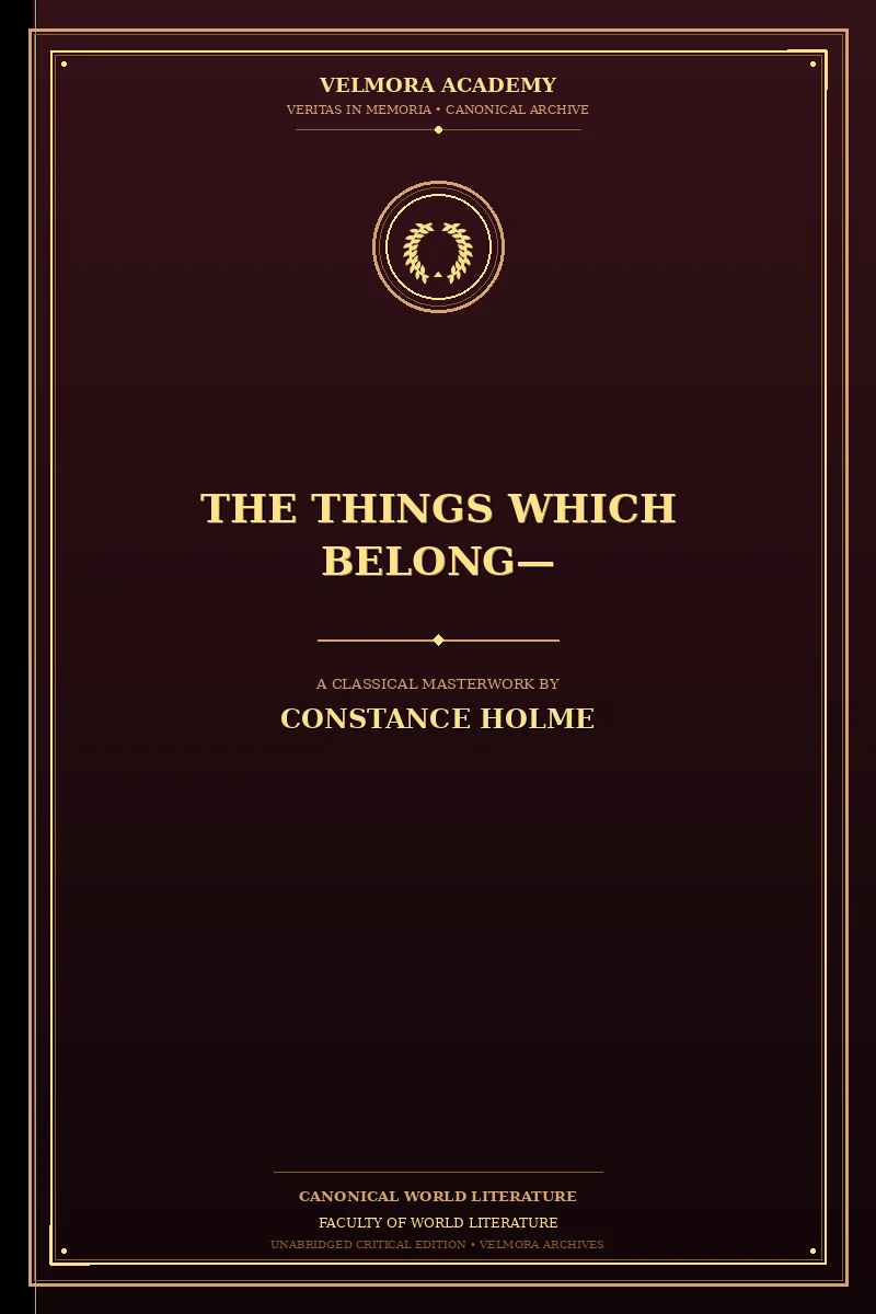 Cover of The things which belong—
