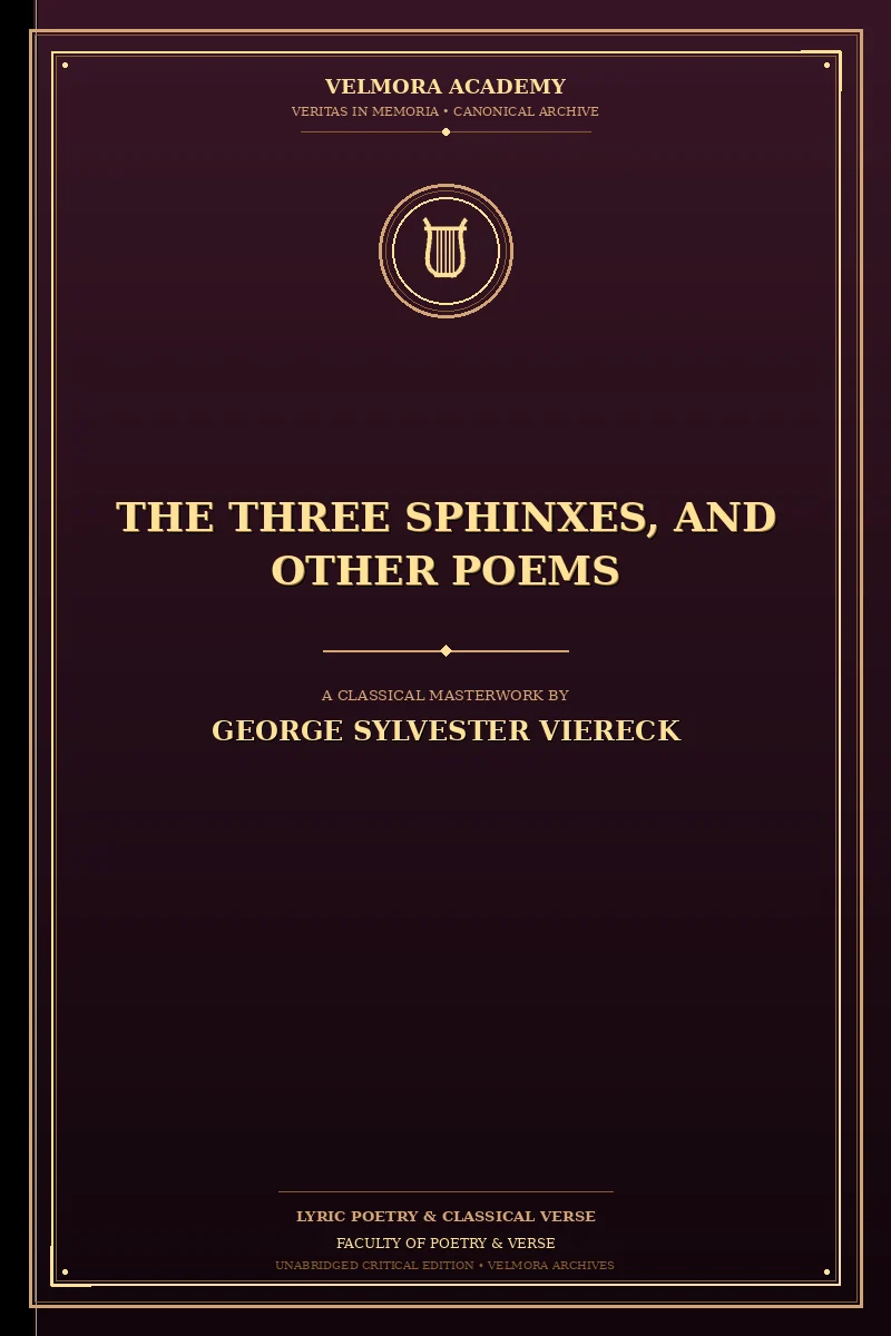 The three sphinxes, and other poems