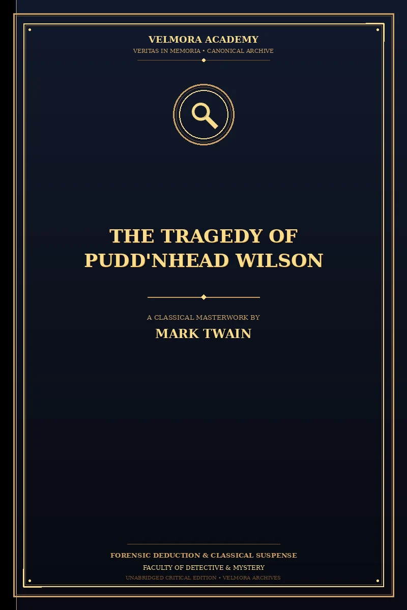 Cover of The Tragedy of Pudd'nhead Wilson