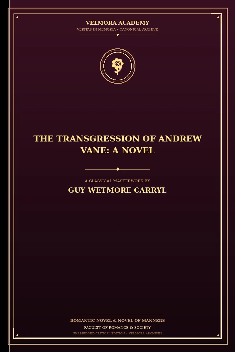 Cover of The Transgression of Andrew Vane: A Novel