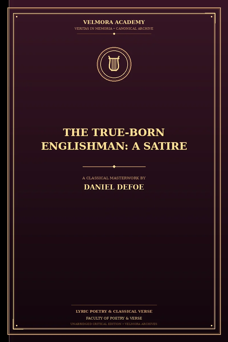 Cover of The True-Born Englishman: A Satire