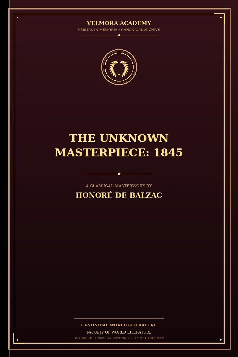 Cover of The Unknown Masterpiece: 1845