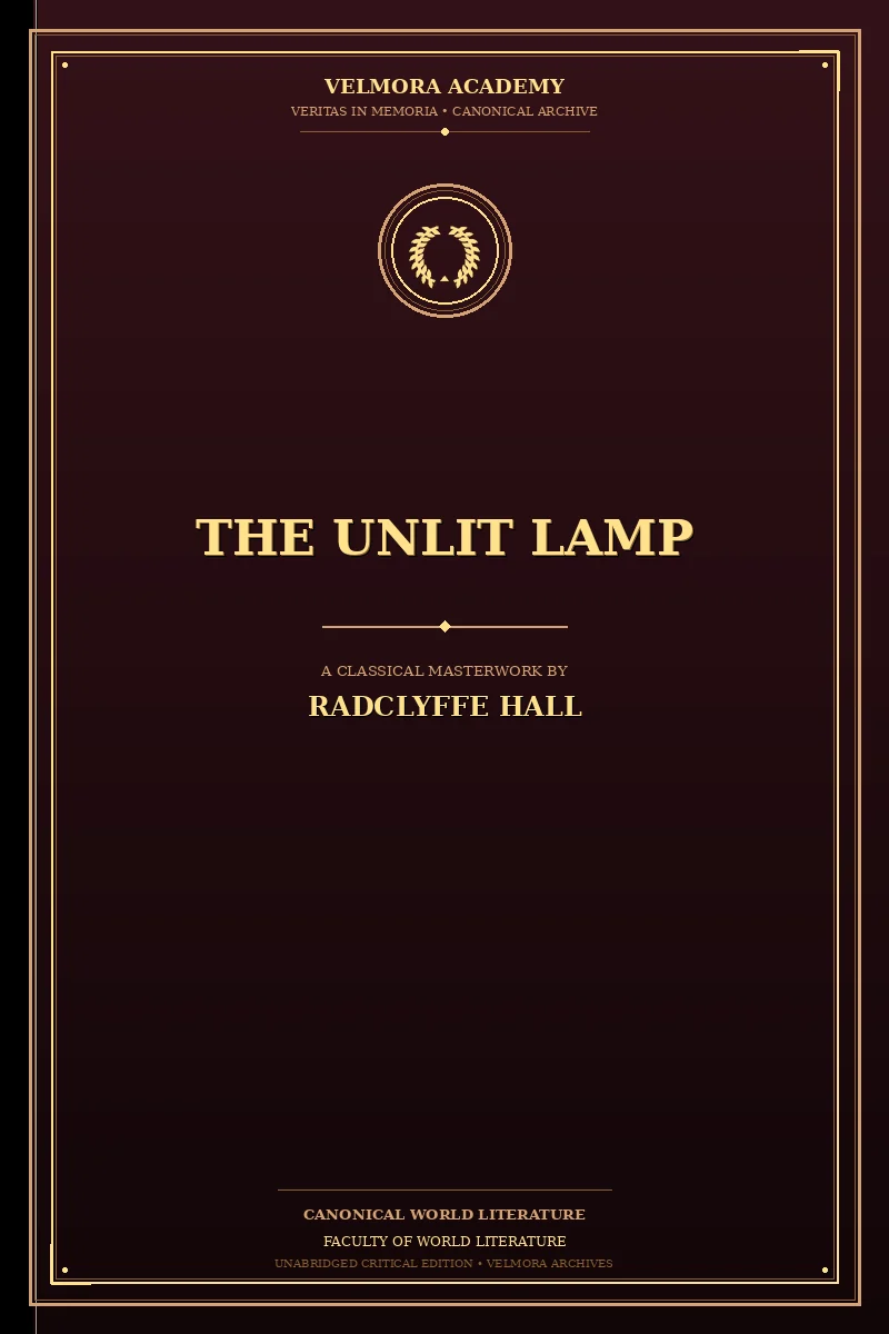 Cover of The unlit lamp