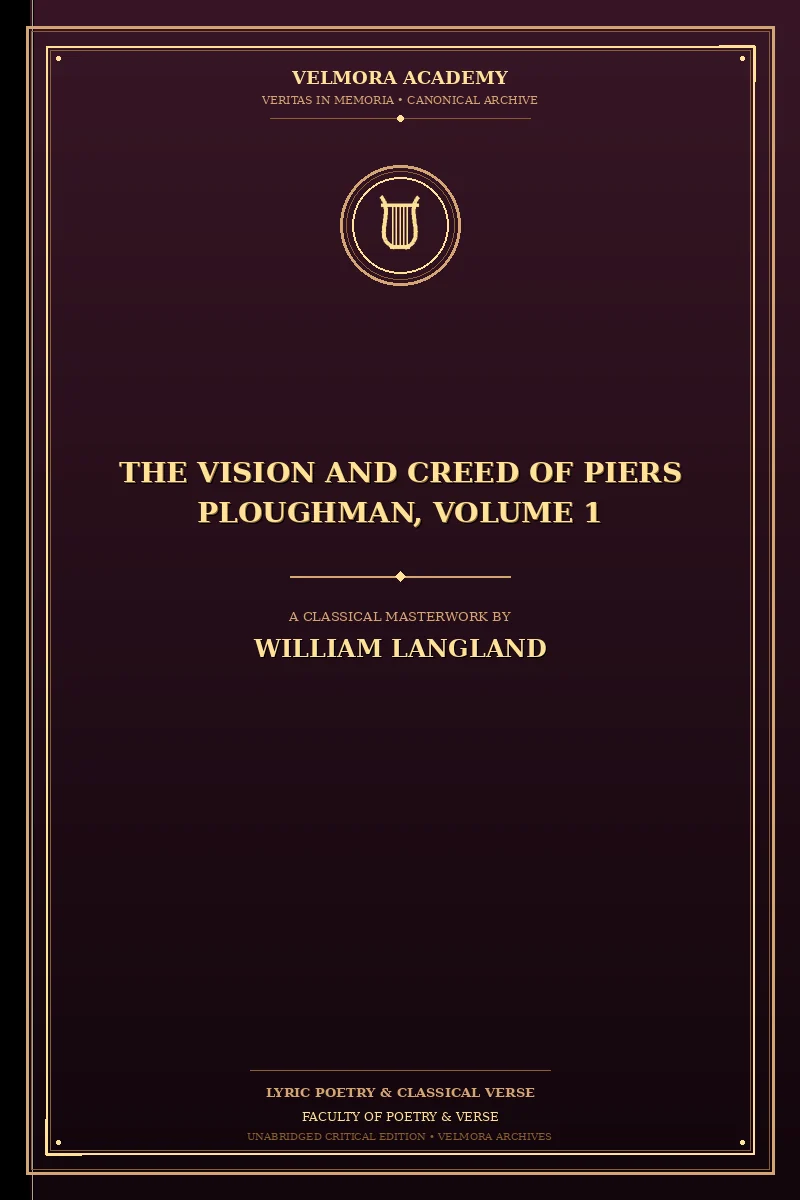 Cover of The Vision and Creed of Piers Ploughman, Volume 1