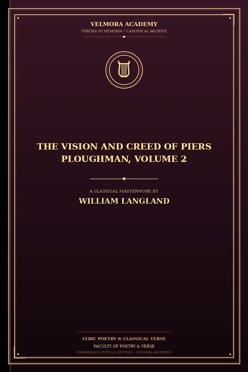 Cover of The Vision and Creed of Piers Ploughman, Volume 2