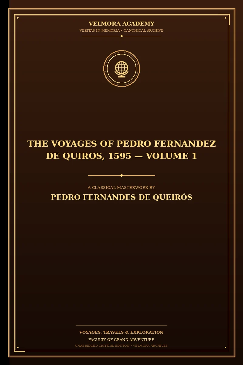 Cover of The Voyages of Pedro Fernandez de Quiros, 1595 — Volume 1