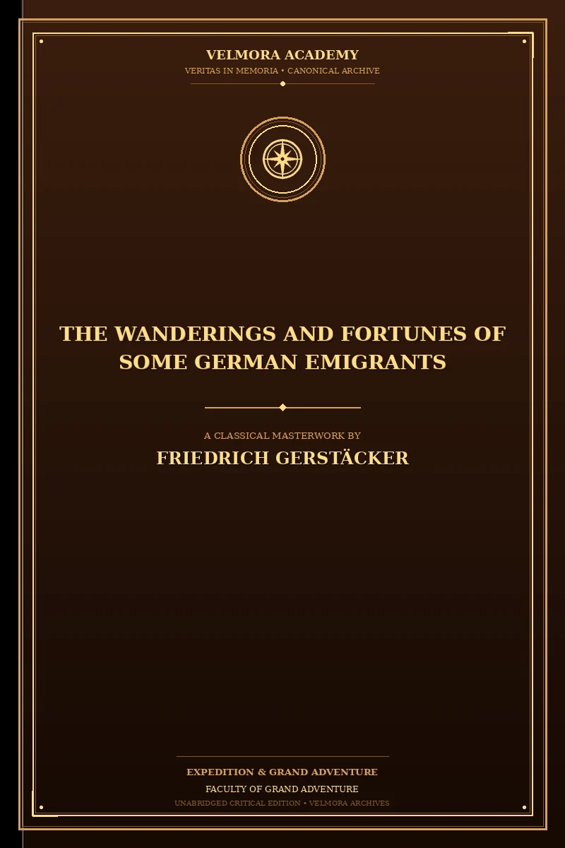 Cover of The Wanderings and Fortunes of Some German Emigrants