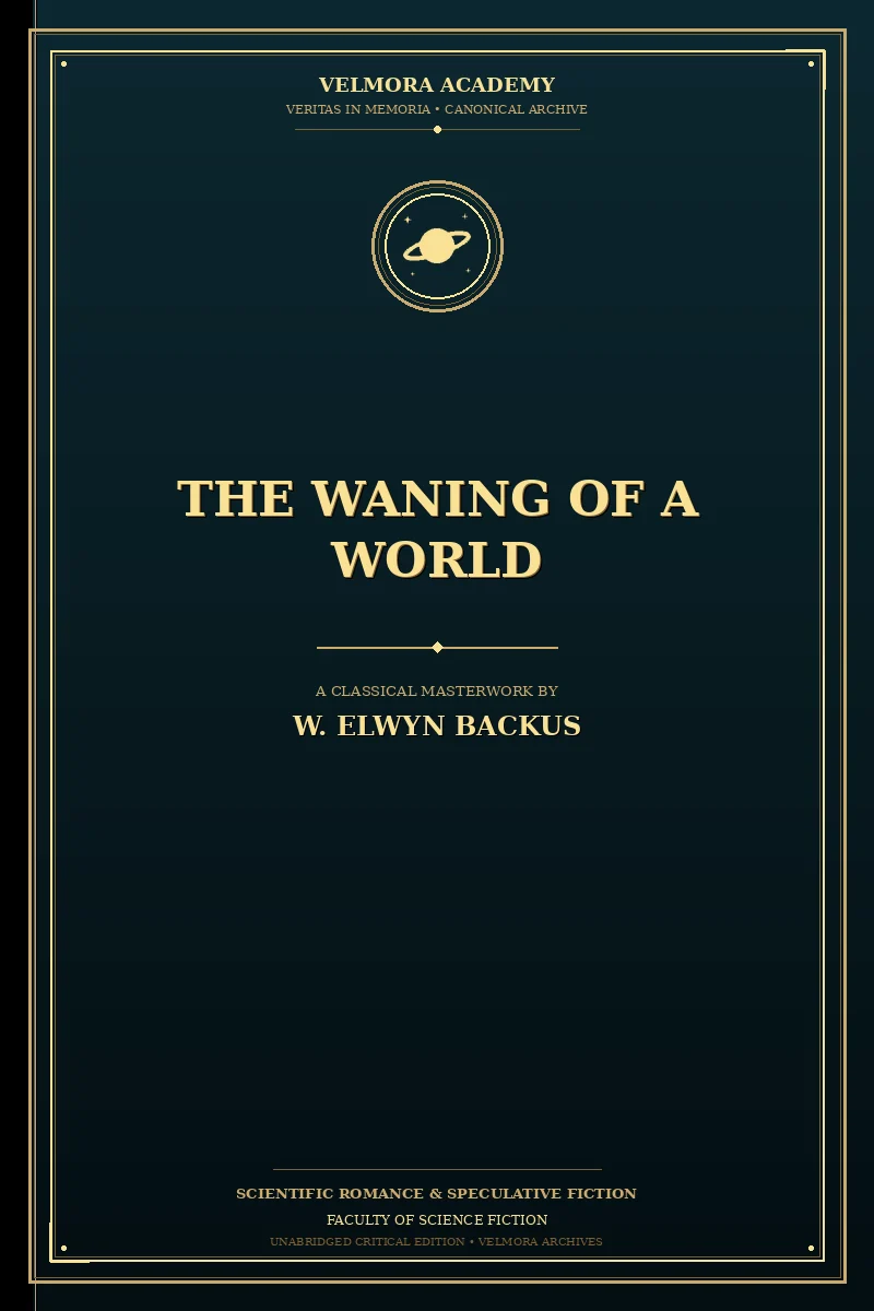 Cover of The waning of a world