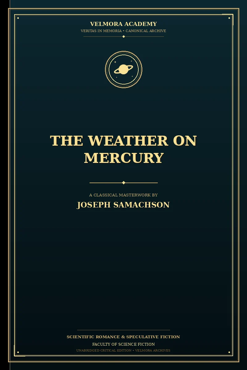 Cover of The Weather on Mercury