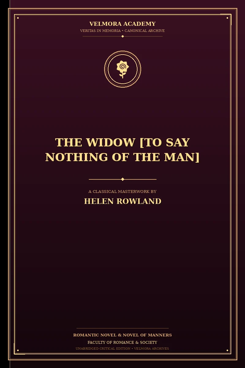 Cover of The Widow [To Say Nothing of the Man]
